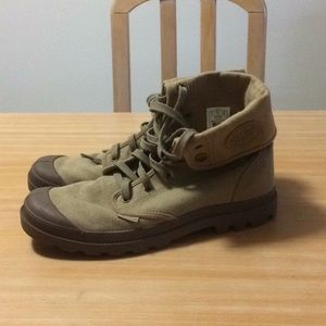 Palladium men’s brown canvas boots